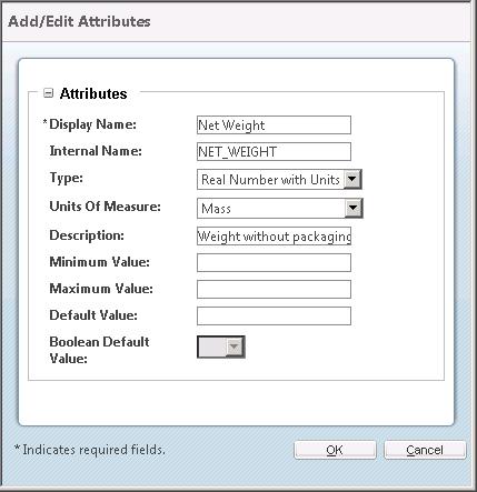 The Add/Edit Attributes page opens in a new window. 2.