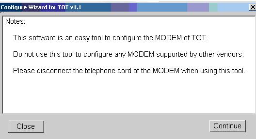 10 Configure ADSL Modem: Quick Setup using CD 10.1 Insert Quick setup CD-Rom into your computer. Wait for a moment until dialogue box is displayed as below.
