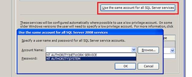 Note: Mixed Mode (SQL Server authentication and Windows authentication) is recommended but optional. 14. Type a password for the built-in SQL System Administrator account (sa).