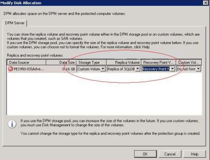 DPM 2007 DPM 2010 9. Once you have configured the disk allocation, click OK. 10.