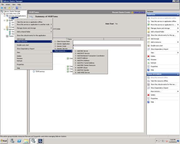 Figure 35. Selecting Add DB2 Serer 4. Add both cluster nodes to the resource. 5.