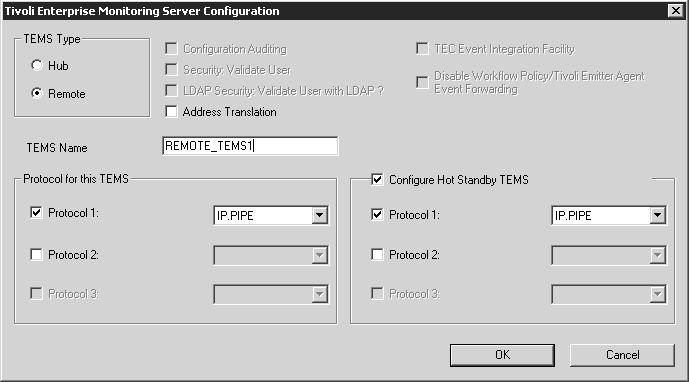 Figure 9. Configuring hot standby for a remote monitoring server e. Click OK. 3.