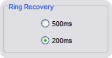 5 Validate 200 ms Ring Recovery The Ring Recovery group box presents two selections: