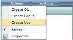 To close this message, click the Close button. 5.3 Creating Users AD Administration offers 2 ways to create users.