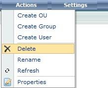 4 Managing Organizational Units 5.4.1 Deleting OUs AD Administration offers 2 ways to delete OUs.