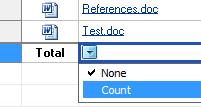 appears in the cell and select Count In this example, SharePoint has counted 14 files in the document library. You can turn the Total row off, the same way you turned it on.