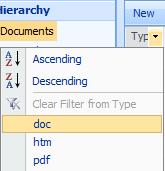 FILTERING IN A DOCUMENT LIBRARY A document library can contain hundreds of files, and whilst sorting will help arrange the files in a useful order, you may still