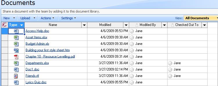 and then click Check Out Document 2 Tip: Whilst working in datasheet view, any files which are currently checked out do not display the checked out icon as with standard view.