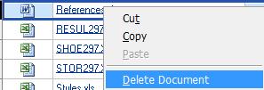 1 you MUST open the default document library In standard view, locate the document you wish to delete Click the Edit button for the document and click Delete In datasheet view, right click the