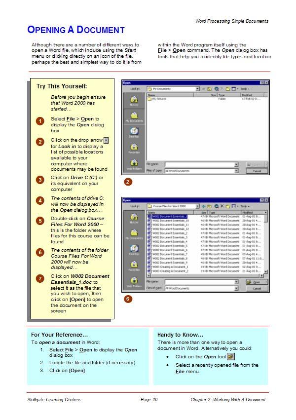 WORKING WITH TOPIC SHEETS The majority of this book comprises single-page topic sheets. There are two types of topic sheets: task and reference.