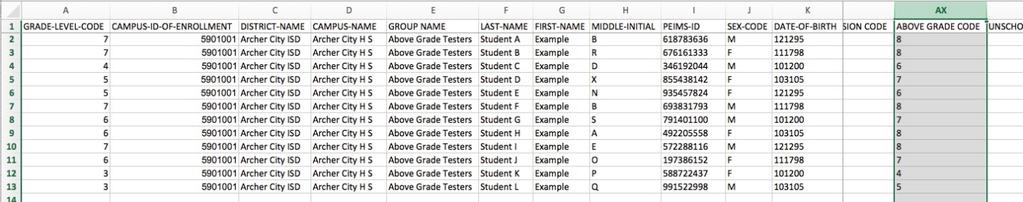 NOTE: For online tests, students are registered for both on-grade AND above-grade tests. Students should only take the above-grade test(s), allowing the corresponding on-grade tests to expire.