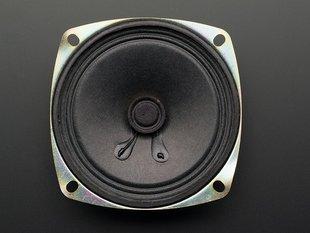 For quieter audio, but less power usage, use the 8 ohm speakers Speaker - 3" Diameter - 4 Ohm 3 Watt PRODUCT ID: 1314 Listen up!