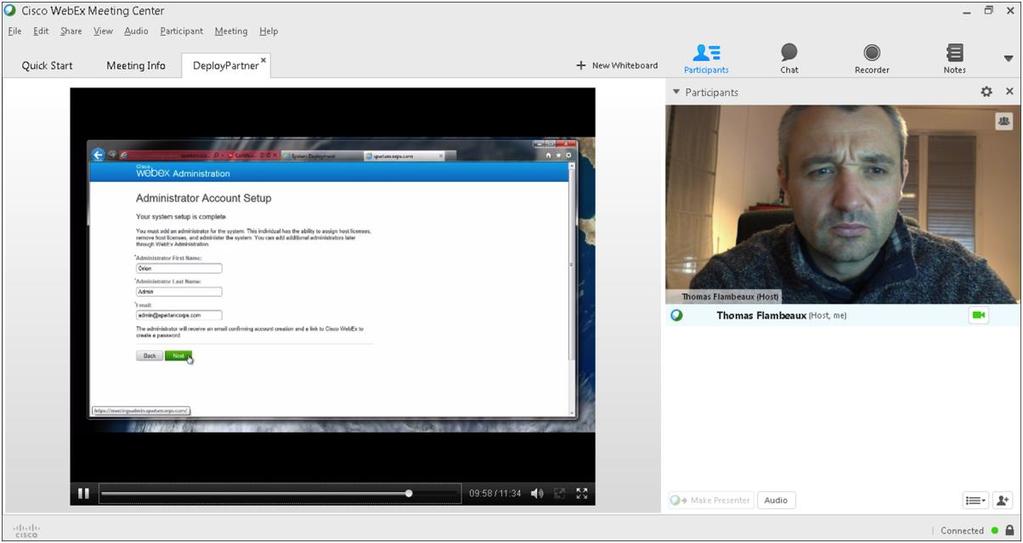 Streaming a Video File in to a WebEx Meeting Streaming a video file in to a WebEx meeting allows you to share a video file during a meeting.