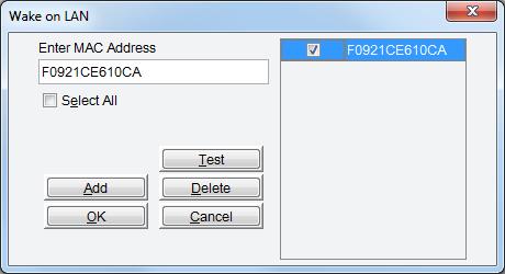 Figure 3.8.1 Figure 3.8.2 Add the MAC address of remote computers in the list.