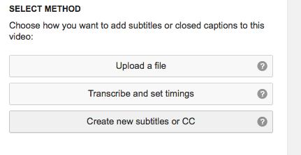 Subtitles and Closed Captions Now let s take a look at subtitles and closed captions (transcriptions). 35. Click on the Subtitles and CC tab on the menu bar to add captions to your video.