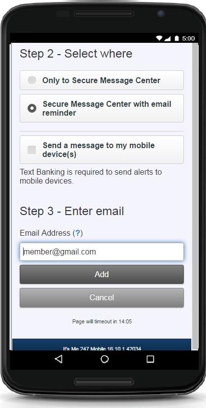 Text Banking to