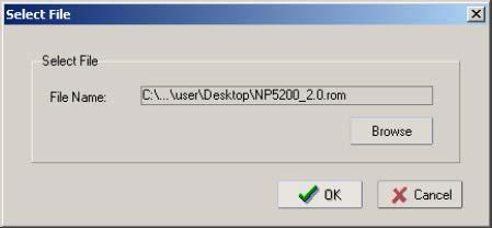 Configuring NPort Administrator 3. Select the correct ROM file to download. 4.