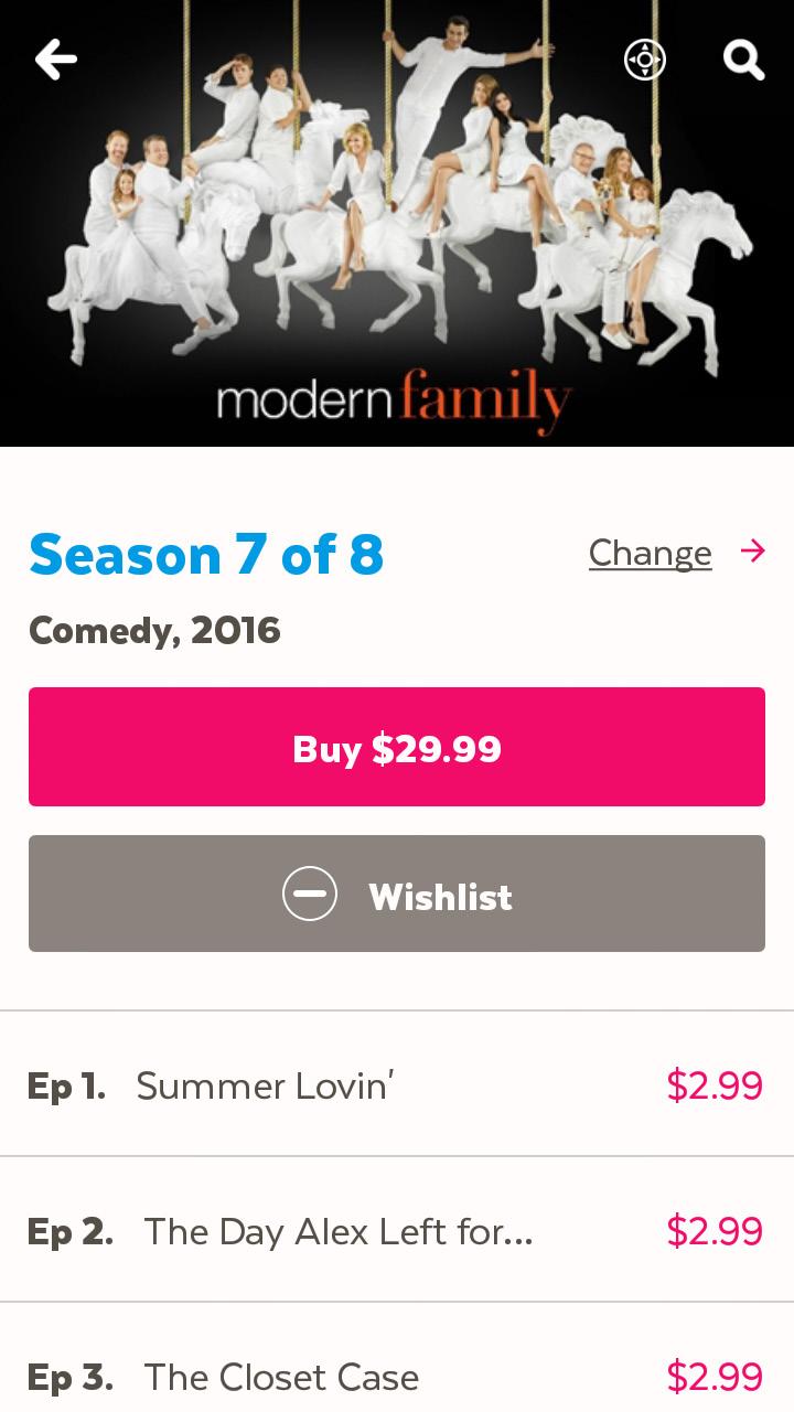 Buy TV Seasons or Episodes 1 Select a show to buy from the TV Store.