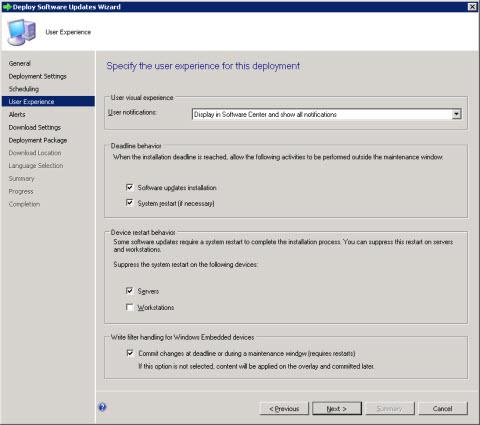 10. Keep the default Deployment Settings unless you are sure of the settings you want to change. Click Next. 11.