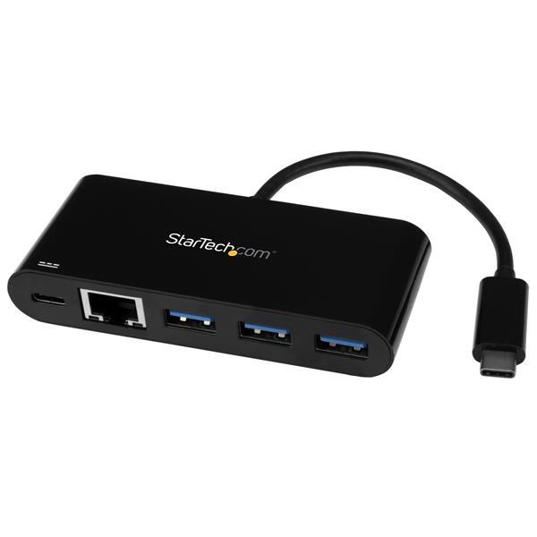 USB-C to Ethernet Adapter with 3-Port USB 3.0 Hub and Power Delivery Product ID: US1GC303APD Add powerful connectivity to your USB-C enabled laptop, tablet or desktop computer.