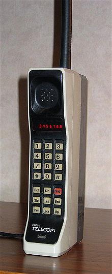 Oh yes this was a phone The Motorola DynaTAC 8000X 1983 13 x 1.75 x 3.5 2.