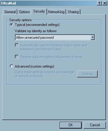 Make the settings as shown below and click OK. 8.
