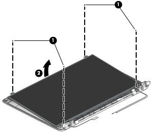 5. If it is necessary to replace the raw display panel, remove the four Phillips M2.