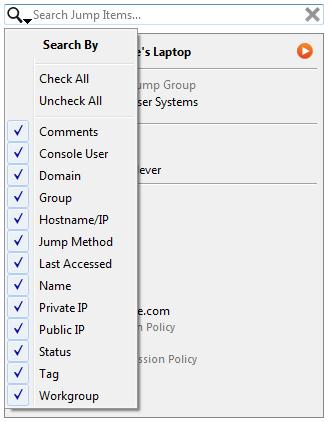 Start a Support Session through a Jump Client Once a Jump Client has been installed on a remote computer, permitted users can use the Jump Client to initiate a session with that computer, even if the