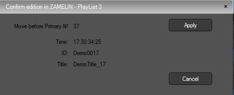 Manage Playlist v5 Configurations Deleting/cutting several records: Appending record(s): Appending PlayList: Inserting PlayList: Moving record(s): Retain Segment Numbers.
