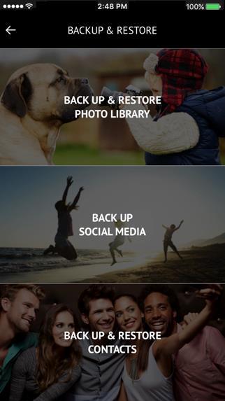 Backup and Restore Files The Back Up and Restore selection from the Home screen will allow you to do several tasks. Click on the Back Up and Restore option from the Home Screen.