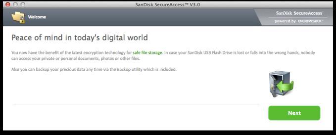 2 Select the files you d like to secure. 3 Press thelock icon at the bottom of the screen. All secured files are moved to SanDiskSecureAccess Vault folder.