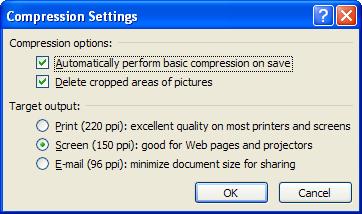 In addition, images are often cropped in PowerPoint (as opposed to being cropped in a photo editing application, like Photoshop). Cropping in PowerPoint does NOT reduce the size of the image.