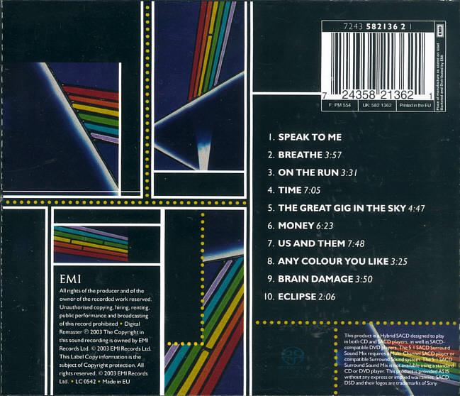 Barcode with yellow background. The CD is divided in 10 tracks.