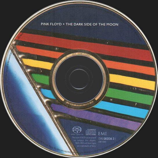 Black/blue/white sticker on cover: PINK FLOYD THE DARK SIDE OFTHE MOON 30TH ANNIVERSARY EDITION SACD O SACD
