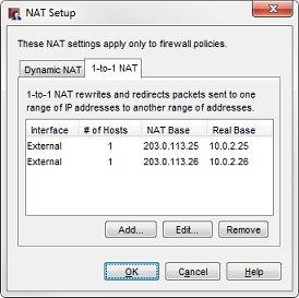 NAT Base The NAT Base is the lowest IP address in the range of addresses to translate.