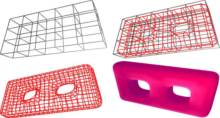 Example for Doo-Sabin s Scheme Possibility to model smooth surfaces with arbitrary topology That would only