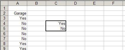 For example, if the Garage variable was coded Yes and No the specification range would be as follows: specification range If you enter qualitative data as text if must be typed exactly the same way