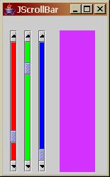 Exercise Program this The scroll bars determine the red, green and blue
