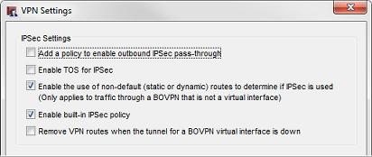 VPN Configuration To see the VPN failover setting: 1. Select VPN > VPN Settings. 2.