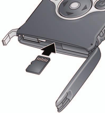 Setting up your camera Inserting a MICROSD or MICROSDHC Card Your camera has limited internal memory good for a few practice videos/pictures.