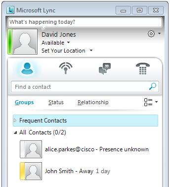 Check that calls between Lync clients registered on Lync Server operate as expected 10. Enter the User name and Password. This is the Active Directory name and password of the user.