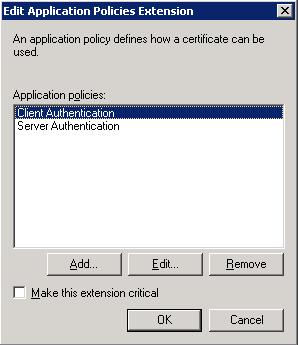 Add the new template to the Certificate Authority: a. Go to Roles > Active Directory Certificate Services > <your certificate authority>. b.