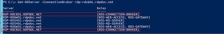 Alternatively, use the PowerShell equivalent by running the command GET-RDServer as part of the Remote Desktop PowerShell module. RD Web Access Server IP Address RDP-RDCB01.rdpdoc.net 10.154.201.