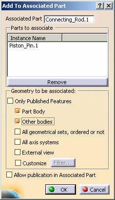 How to Add an Associated Part (1/2) 1 Click the Add to Associated Part icon.