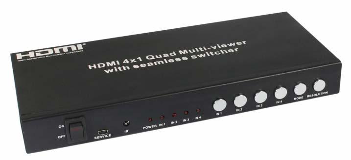 SPLITMUX Series SPLITMUX-C5HDR-4LC HDMI 4x1 Quad Multi-Viewer With