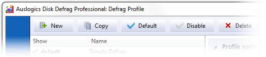 When you are done customizing these settings, you can set the profile status by clicking the corresponding button at the top - you can choose Default (only one profile can have this status, it will