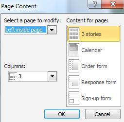 To insert objects in your page, choose Insert tab > Page Parts in the Building Blocks group. 9.