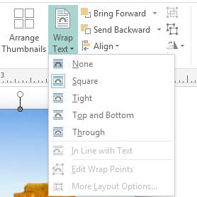 Adjust the size of an imported image - Click on the down-pointing arrow on the Size group.