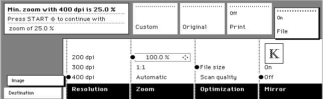 Destination card: Destination File type TIFF sub format PDF compression [54] TDS800 scanner operator