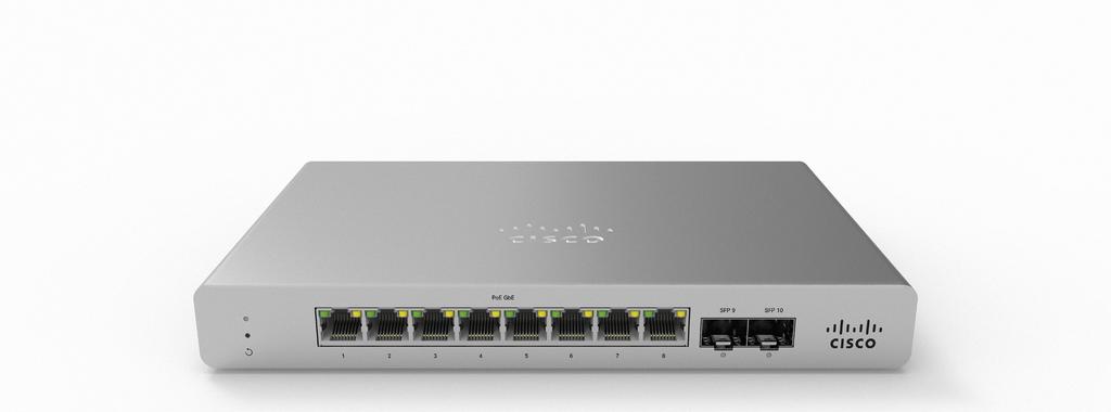 Datasheet MS120-8 Compact Switch MS120-8 Compact Switch 1G access switch with 1G SFP uplinks, small form-factor, and optional PoE+ CLOUD-MANAGED COMPACT ACCESS SWITCHES Cisco Meraki MS120-8 compact